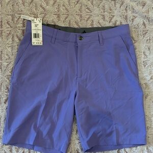 adidas Men's Purple Flat-Front Performance Shorts